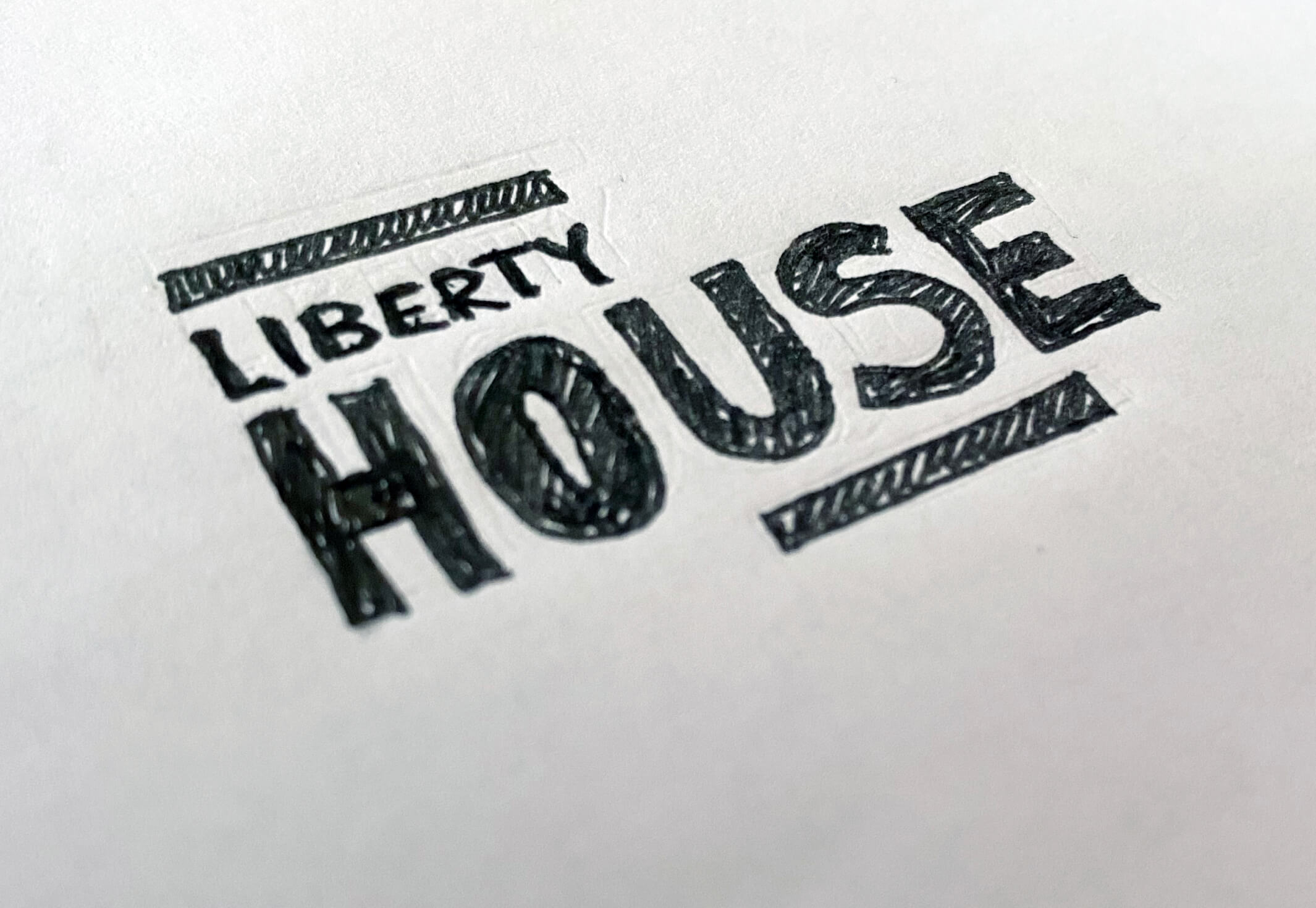 A preliminary sketch for the Liberty House logo
