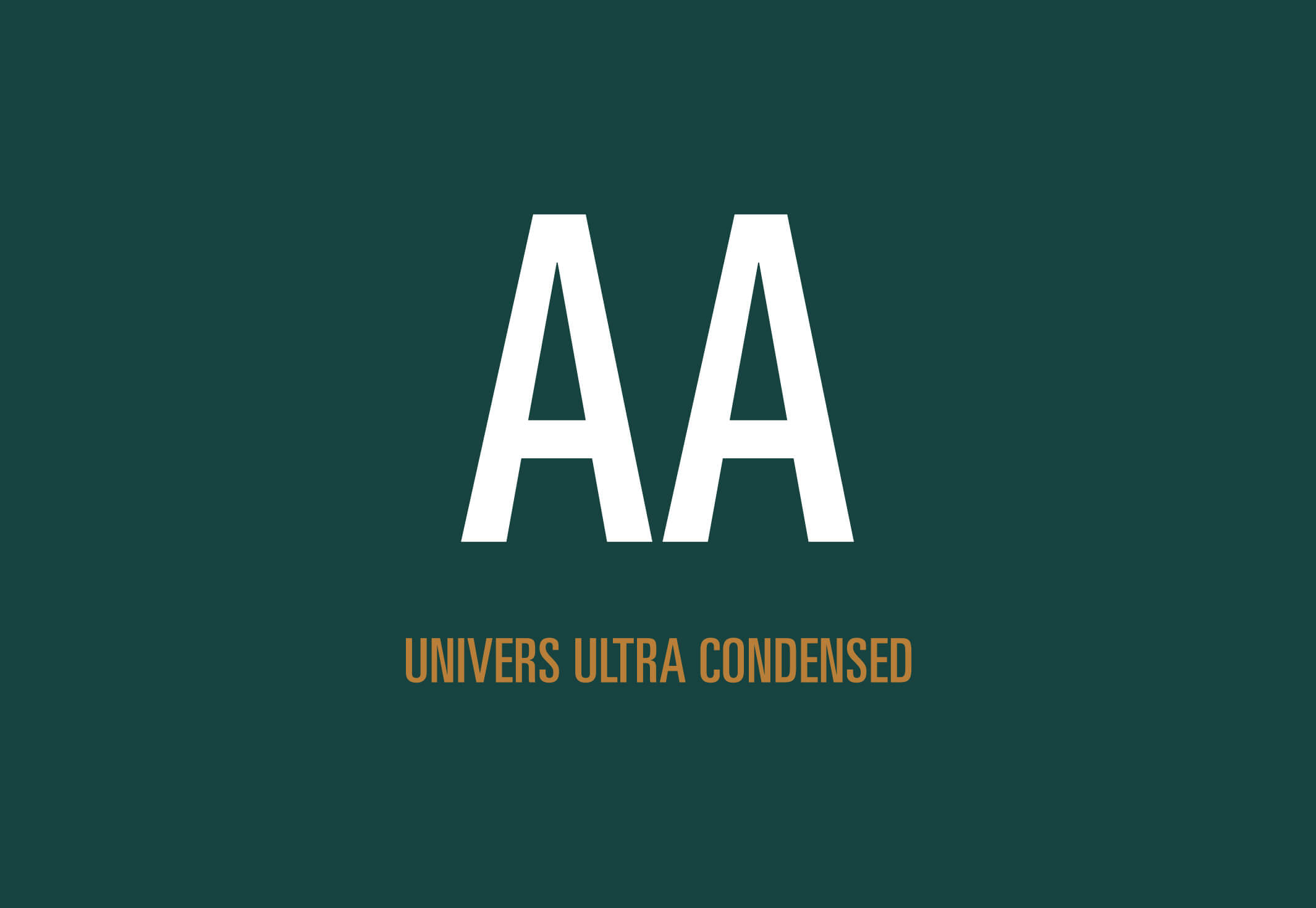 A letterform of the letter A for the font Univers Ultra Condensed.