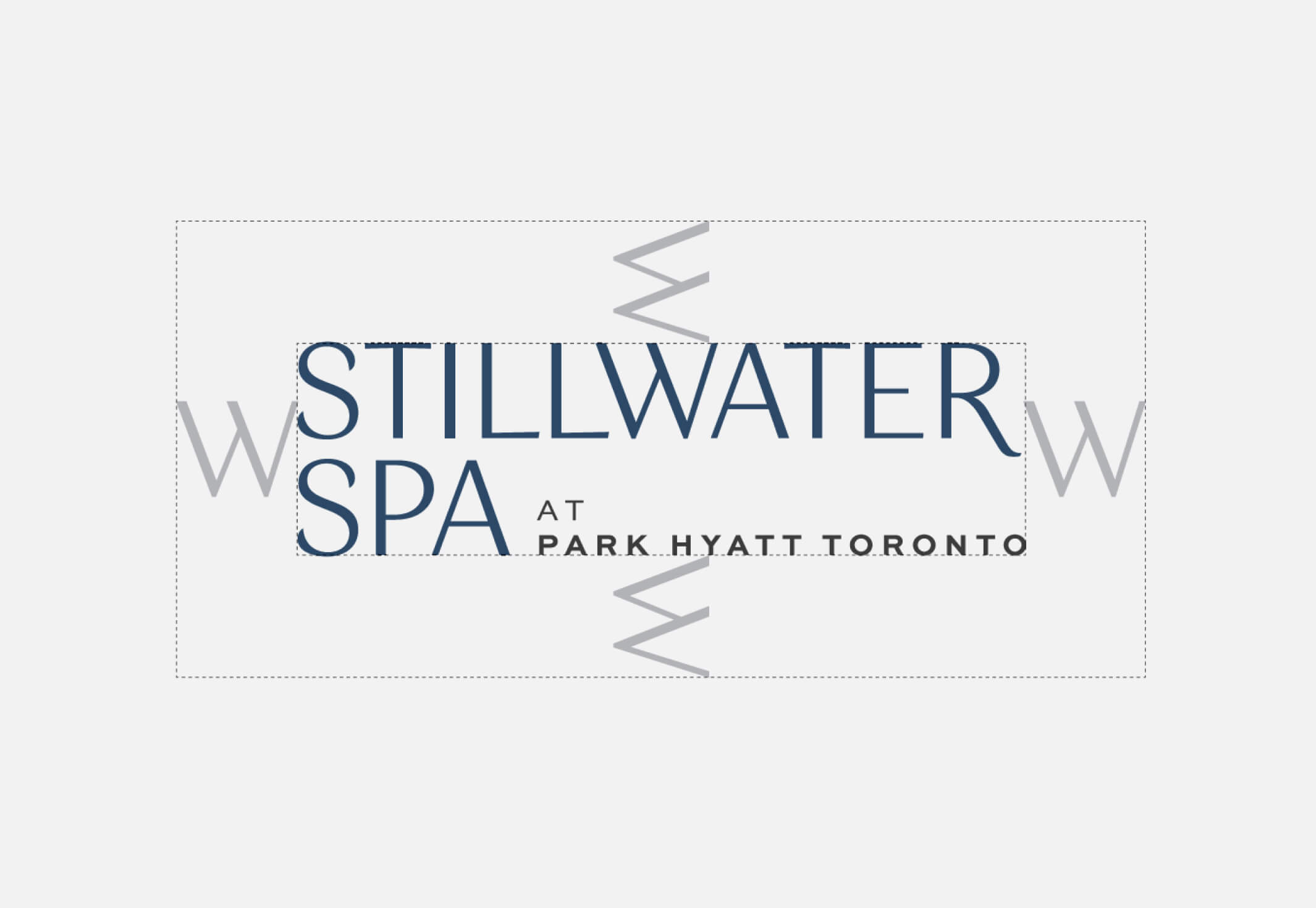 An image showing the safe space around the Stillwater Spa logo