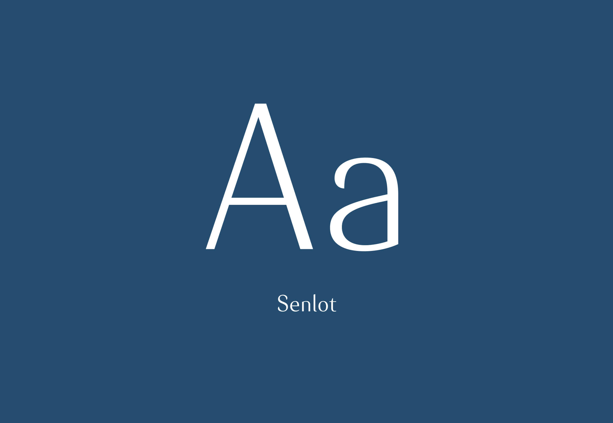 A letterform of the letter A for the font Senlot