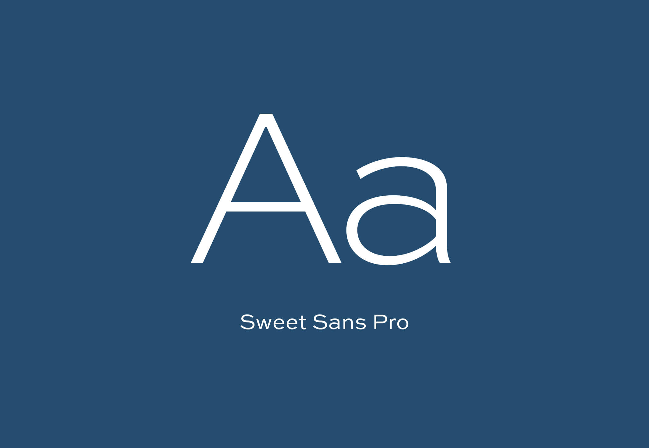 A letterform of the letter A for the font Sweet Sans Pro