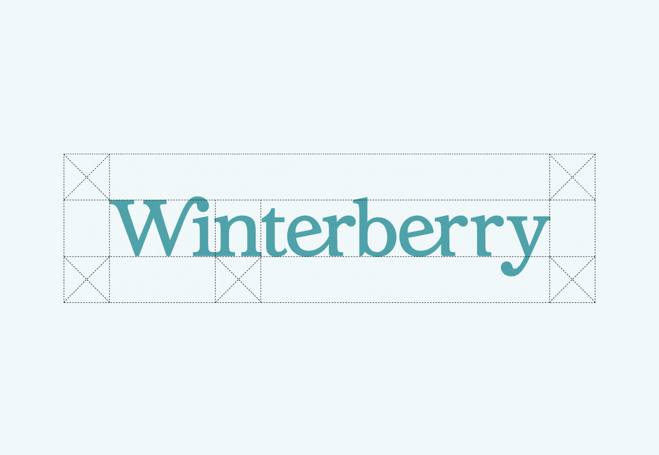 An image showing the safe space around the Winterberry logo